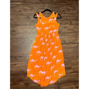 Anthropologie Charlotte Taylor Dromedary Camel Silk Dress, Sz 0, MSRP $268